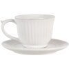 Taza de café con platillo crema Ø 15x8 cm - 120 ml PLKS