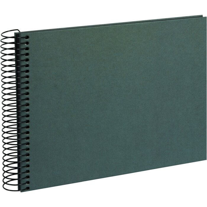 Goldbuch Álbum de espiral Hemp Papeterie Verde medianoche 24x17 cm 40 páginas negras