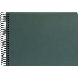 Goldbuch Álbum de espiral Hemp Papeterie Verde medianoche 24x17 cm 40 páginas negras