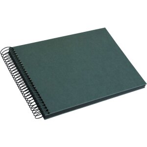 Goldbuch Álbum de espiral Hemp Papeterie Verde medianoche 24x17 cm 40 páginas negras