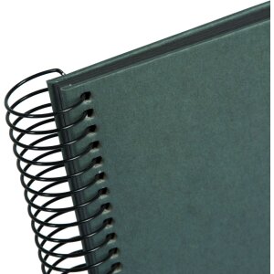 Goldbuch Álbum de espiral Hemp Papeterie Verde medianoche 24x17 cm 40 páginas negras