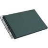 Goldbuch Álbum de espiral Hemp Papeterie Verde medianoche 24x17 cm 40 páginas negras