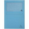EXACOMPTA Carpetas con ventana 160 g azul intensivo A4 sin plástico 100 unid.