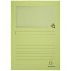 Exacompta paquete de 100 carpetas con ventana 22x31 cm DIN A4 sin plástico 160g verde claro