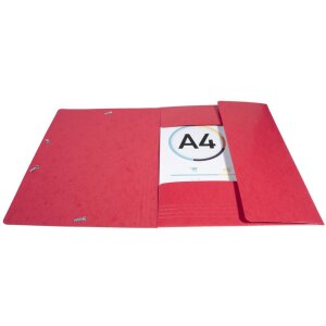 Carpeta Exacompta 1928 DIN A4 3 solapas cartón elástico 600g color frambuesa