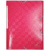Carpeta Exacompta 1928 DIN A4 3 solapas cartón elástico 600g color frambuesa