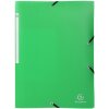 Carpeta Okap DIN A4 con 3 solapas y banda elástica, de PP 0,5 mm verde claro