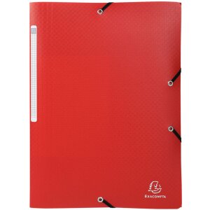 Carpeta Exacompta 3 solapas elástica PP 500µ etiqueta DIN A4 colores surtidos