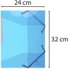 Carpeta Exacompta PP 500µ 3 solapas cordón elástico Iderama A4 azul claro