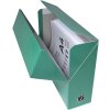 Caja de cartón para transferencias, lomo 90mm, 25x33cm para DIN A4 - Iderama - Verde oscuro