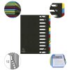 Exacompta HARMONIKA archivador elástico Colorspan 12 compartimentos DIN A4 Negro