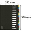 Exacompta HARMONIKA archivador elástico Colorspan 12 compartimentos DIN A4 Negro