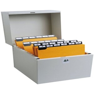 Exacompta 54721E Caja para 500 fichas metal gris 100x210 mm