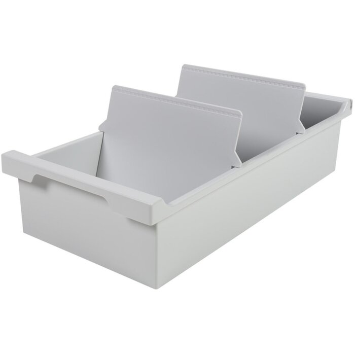Caja portatarjetas Exacompta para tarjetas DIN A6 gris claro