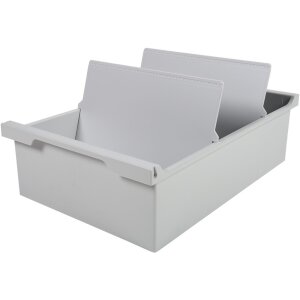 Exacompta 52340D Caja portatarjetas DIN A5 gris claro