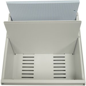 Exacompta 52340D Caja portatarjetas DIN A5 gris claro