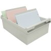 Exacompta 52340D Caja portatarjetas DIN A5 gris claro