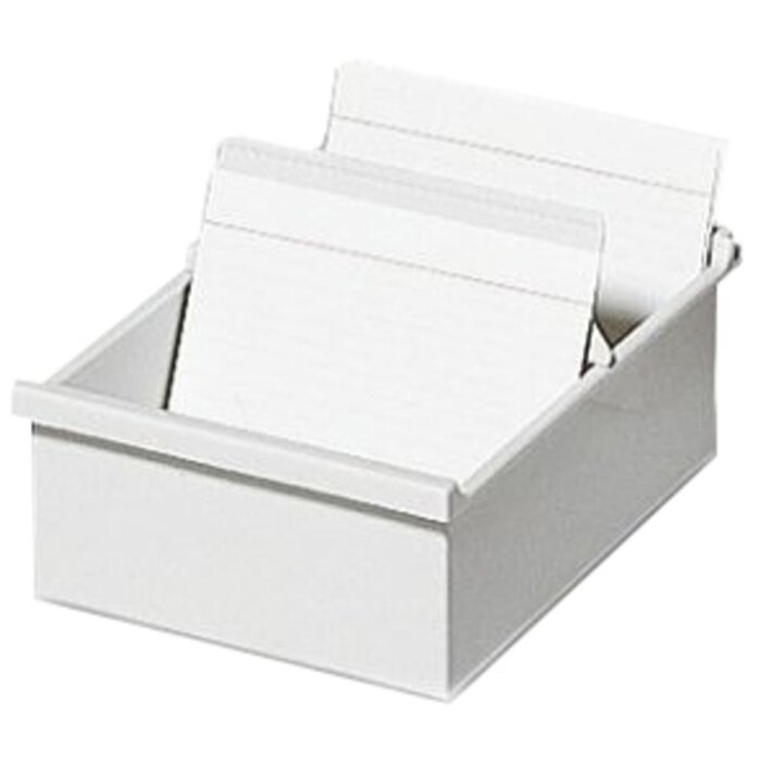 Caja portatarjetas Exacompta para tarjetas DIN A7 gris claro