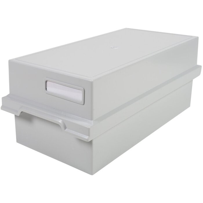 Exacompta tarjetero con tapa para fichas DIN A6 gris claro