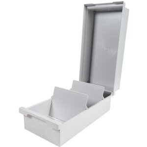 Exacompta tarjetero con tapa para fichas DIN A6 gris claro