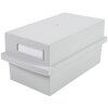 Caja portatarjetas Exacompta con tapa para tarjetas DIN A7 gris claro