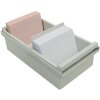 Caja portatarjetas Exacompta con tapa para tarjetas DIN A7 gris claro