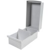 Caja portatarjetas Exacompta con tapa para tarjetas DIN A7 gris claro