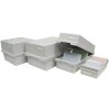 Caja portatarjetas Exacompta con tapa para tarjetas DIN A7 gris claro