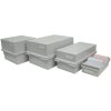 Caja portatarjetas Exacompta con tapa para tarjetas DIN A7 gris claro