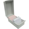 Caja portatarjetas Exacompta con tapa para tarjetas DIN A7 gris claro