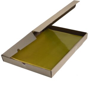 Exacompta paquete de 100 carpetas lisas y resistentes PVC 130µ, DIN A4 amarillo