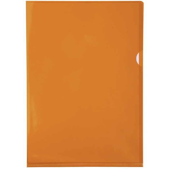 Exacompta 100 carpetas lisas PVC 130µ DIN A4 Naranja