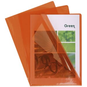 Exacompta 100 carpetas lisas PVC 130µ DIN A4 Naranja