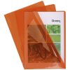 Exacompta 100 carpetas lisas PVC 130µ DIN A4 Naranja