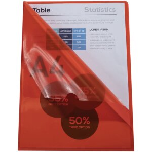 Carpeta Exacompta 130µ DIN A4 roja 100 unidades PVC liso