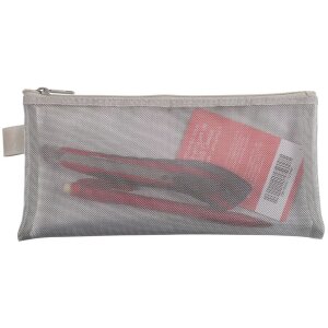 Bolsa Exacompta con Cremallera en Nylon Plata 8x18 cm