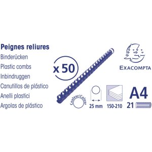 Exacompta 75701E espirales 25 mm PVC para A4 A3 formato...