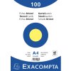 Exacompta Fichas en blanco DIN A4 100 unidades retractiladas Amarillo