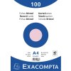 Exacompta fichas en blanco DIN A4 100 unidades retractiladas - Rosa