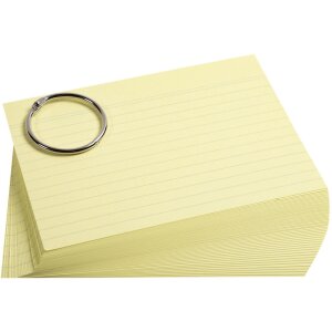 Exacompta 50 Flashcards con anilla DIN A7