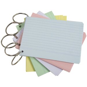 Exacompta 50 Flashcards con anilla DIN A7