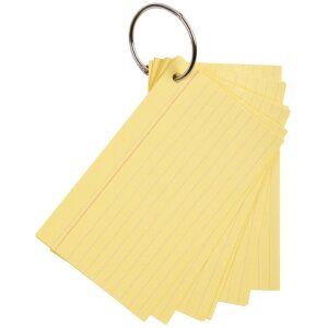 Exacompta 50 Flashcards con anilla DIN A7