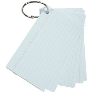 Exacompta 50 Flashcards con anilla DIN A7