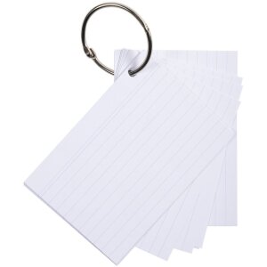 Exacompta 50 Flashcards con anilla DIN A7
