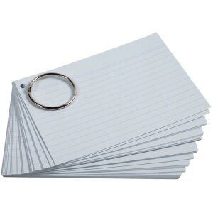 Exacompta 50 Flashcards con anilla DIN A7