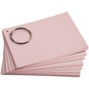 Exacompta 50 Flashcards con anilla DIN A7