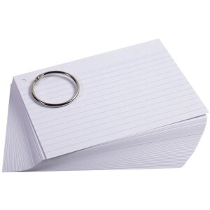 Exacompta 50 Flashcards con anilla DIN A7
