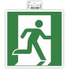 Señal adhesiva evacuación derecha 20 cm