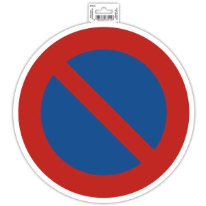 Señal adhesiva de prohibido aparcar de 30 cm