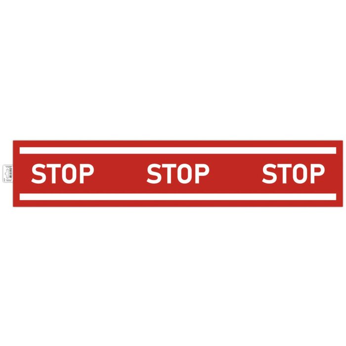 Cinta adhesiva de señalización de stop 100 cm roja